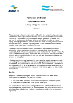 Rainwater infiltration - European Rainwater Catchment Systems