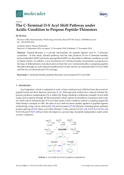 The C-Terminal O-S Acyl Shift Pathway under Acidic Condition to