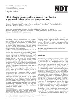 Effect of radio contrast media on residual renal