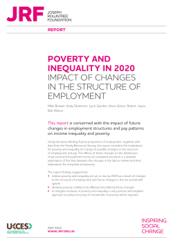 Poverty and inequality in 2020: Impact of changes in the