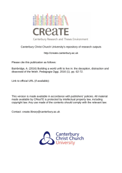 Canterbury Christ Church University`s repository of research outputs