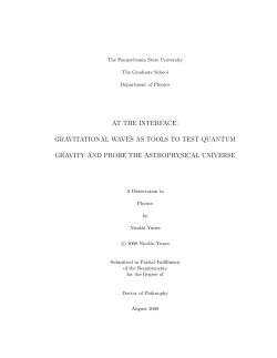 at the interface - The Gravitational Wave International Committee