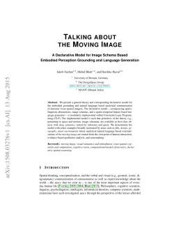 Talking about the Moving Image: A Declarative Model for Image
