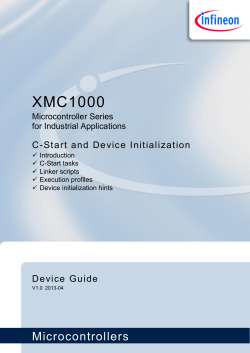 C-Start and Device Initialization (XMC1000)