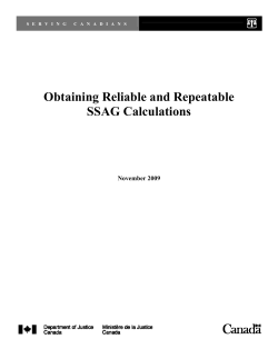 Obtaining Reliable and Repeatable SSAG