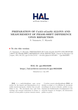 PREPARATION OF CuAl1-xGaxS2 ALLOYS AND