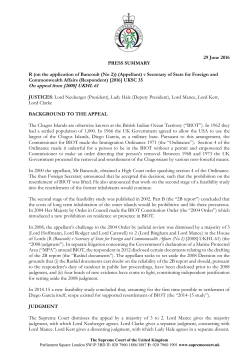 Press summary - The Supreme Court