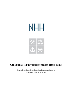 Guidelines for awarding grants from funds