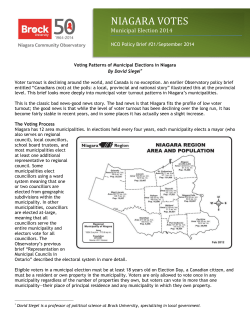 Niagara Votes: Municipal Election 2014