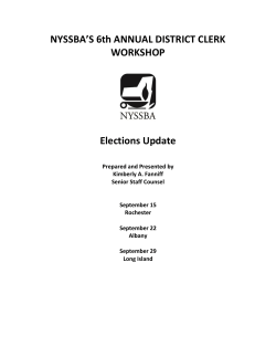 Elections Update - New York State School Boards Association