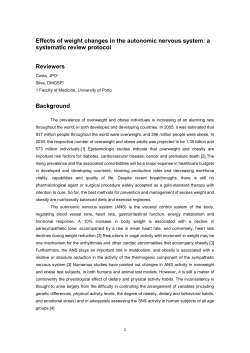 Effects of weight changes in the autonomic nervous system: a