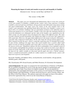 Measuring the impact of social cash transfers on poverty and