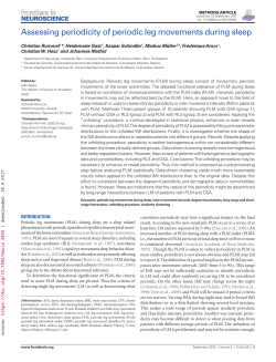 Assessing periodicity of periodic leg movements during sleep