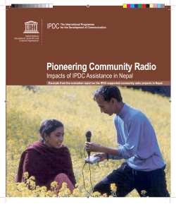 Pioneering community radio: impacts of IPDC - UNESDOC