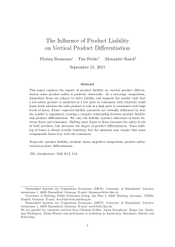 The Influence of Product Liability on Vertical Product Differentiation