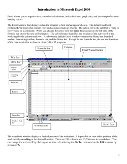 Microsoft Excel 97 &ndash; Level I