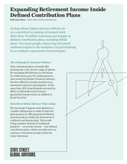 Expanding Retirement Income Inside Defined Contribution Plans