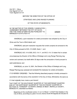 OA-767- 1 Olivia City Signed 5-21 -01 Town Signed 5-31
