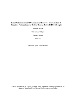 Banal Nationalism in 140 Characters or Less: The Reproduction of