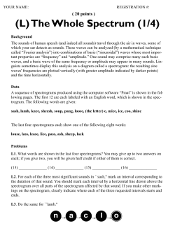 (L) The Whole Spectrum (1/4)