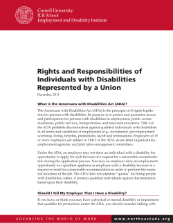 Rights and Responsibilities of Individuals with Disabilities