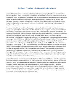 Jordan`s Principle &ndash; Background Information