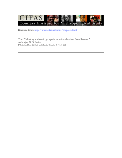 Ethnicity and ethnic groups in America: the view from Harvard.