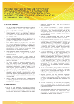 Irradiation As An Option For Replacing Chemicals