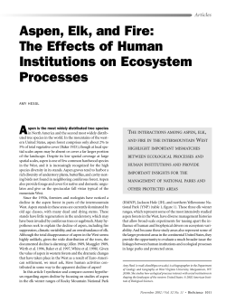 Aspen, Elk, and Fire: The Effects of Human Institutions on Ecosystem