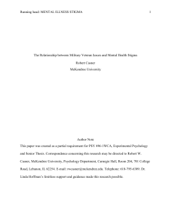 Running head: MENTAL ILLNESS STIGMA 1