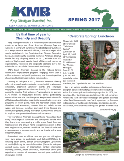 Newsletter - Keep Michigan Beautiful