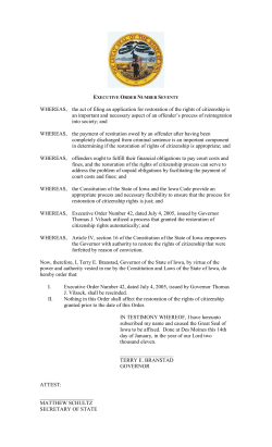 Executive Order - Brennan Center for Justice