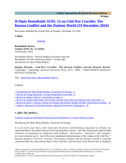 H-Diplo Roundtable XVIII, 12 on Cold War Crucible: The Korean