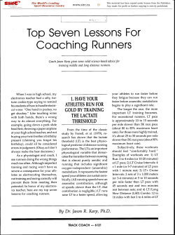 Top Seven Lessons For Coaching Runners