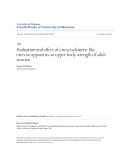Evaluation and effect of a new isokinetic