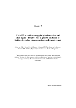 Chapter 6 CMAP27 in chicken uropygial gland secretion and skin