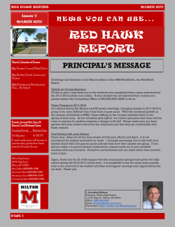 red hawk report - The School District of Milton