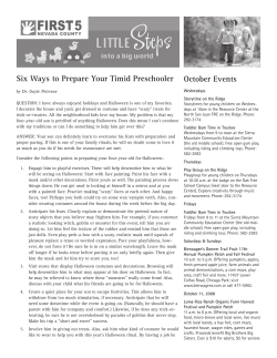 Six Ways to Prepare Your Timid Preschooler October Events