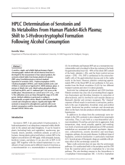 HPLC Determination of Serotonin and Its Metabolites From Human