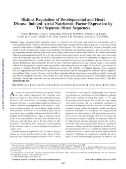 Distinct Regulation of Developmental and Heart Disease&ndash;Induced