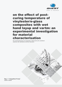 Effect of Post curing Temperature of Vinylester E