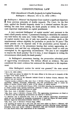 Bullington v. Missouri - The University of Akron
