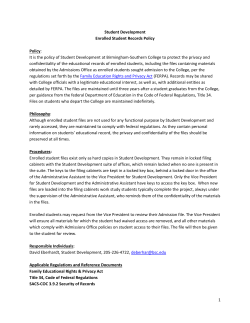 Enrolled Students Records Policy - Birmingham