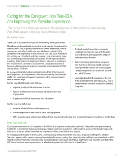 How Tele-ICUs Are Improving the Provider Experience