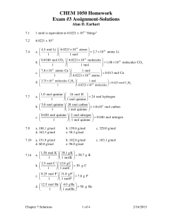 Homework - Alan`s Chemistry Page