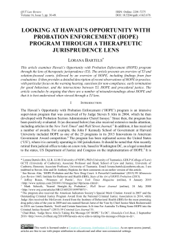 program through a therapeutic jurisprudence lens