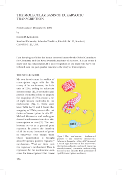 Roger D. Kornberg - Nobel Lecture