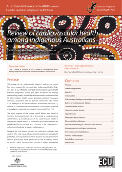 Review of cardiovascular health among Indigenous Australians