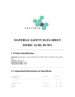 material safety data sheet nitric acid, 50-70%