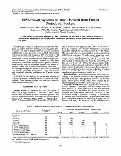 Isolated from Human Periodontal Pockets